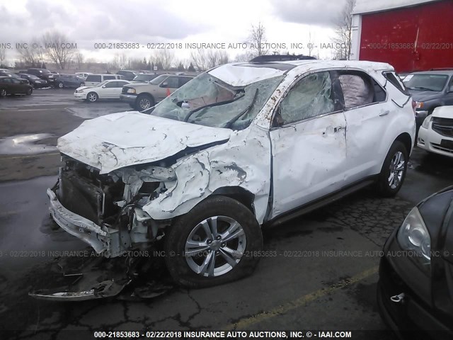 2GNFLGEKXC6121903 - 2012 CHEVROLET EQUINOX LTZ WHITE photo 2