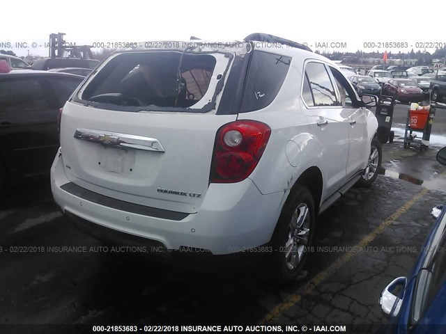 2GNFLGEKXC6121903 - 2012 CHEVROLET EQUINOX LTZ WHITE photo 4