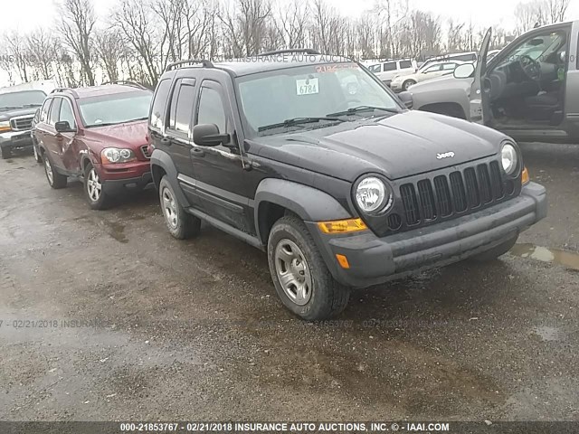 1J4GL48K97W521870 - 2007 JEEP LIBERTY SPORT 黑色 照片 1