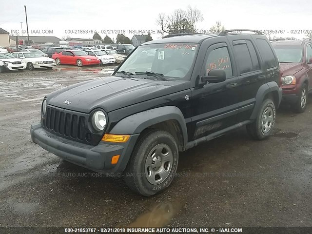 1J4GL48K97W521870 - 2007 JEEP LIBERTY SPORT 黑色 照片 2