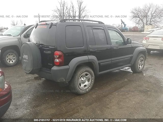 1J4GL48K97W521870 - 2007 JEEP LIBERTY SPORT 黑色 照片 4
