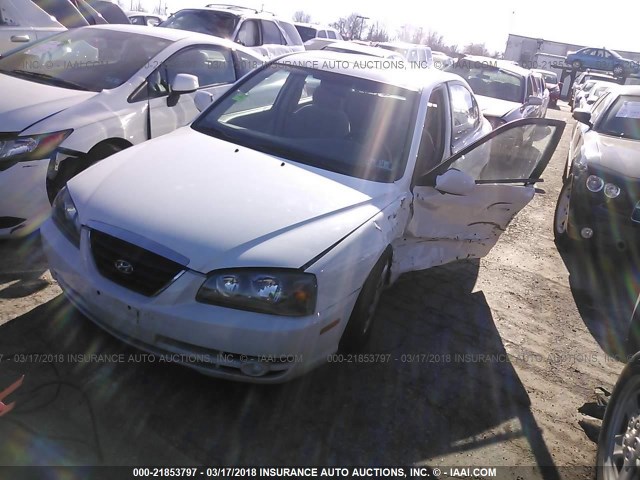 KMHDN46D56U264946 - 2006 HYUNDAI ELANTRA GLS/GT/LIMITED WHITE photo 2