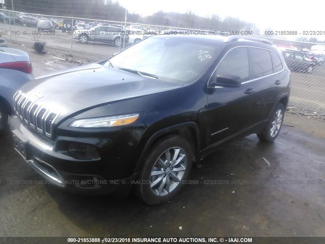 1C4PJLDB1HD233592 - 2017 JEEP CHEROKEE LIMITED BLACK photo 2