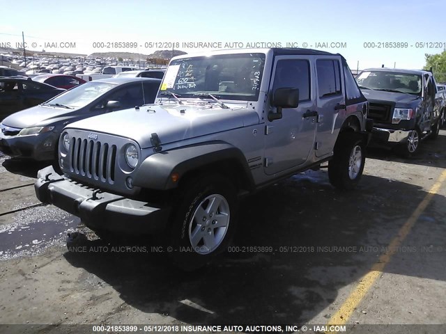 1C4HJWDG1FL688883 - 2015 JEEP WRANGLER UNLIMITE SPORT SILVER photo 2