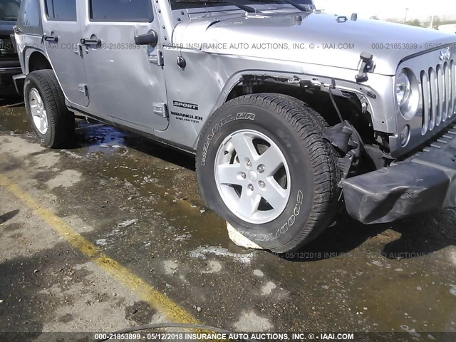 1C4HJWDG1FL688883 - 2015 JEEP WRANGLER UNLIMITE SPORT SILVER photo 6