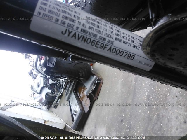 JYAVN06E9FA000796 - 2015 YAMAHA XVS950 CR SILVER photo 10