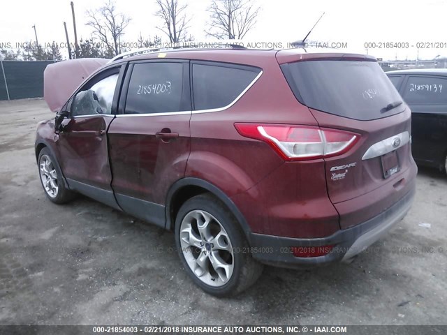 1FMCU0J93EUD43315 - 2014 FORD ESCAPE TITANIUM RED photo 3