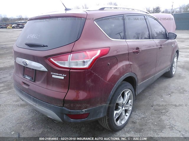 1FMCU0J93EUD43315 - 2014 FORD ESCAPE TITANIUM RED photo 4