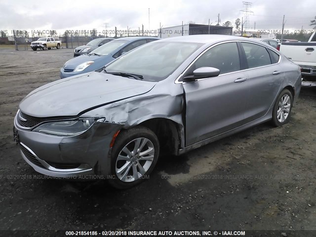 1C3CCCABXFN618738 - 2015 CHRYSLER 200 LIMITED SILVER photo 2