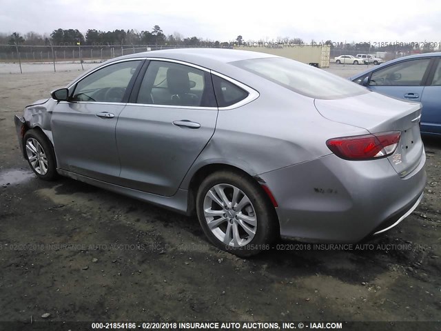 1C3CCCABXFN618738 - 2015 CHRYSLER 200 LIMITED SILVER photo 3