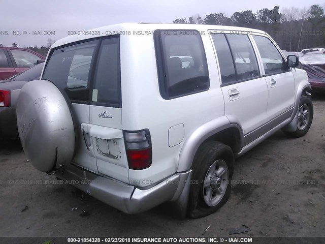 JACDJ58X617J08319 - 2001 ISUZU TROOPER S/LS/LIMITED WHITE photo 4