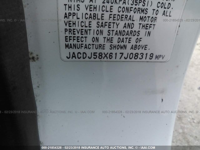 JACDJ58X617J08319 - 2001 ISUZU TROOPER S/LS/LIMITED WHITE photo 9