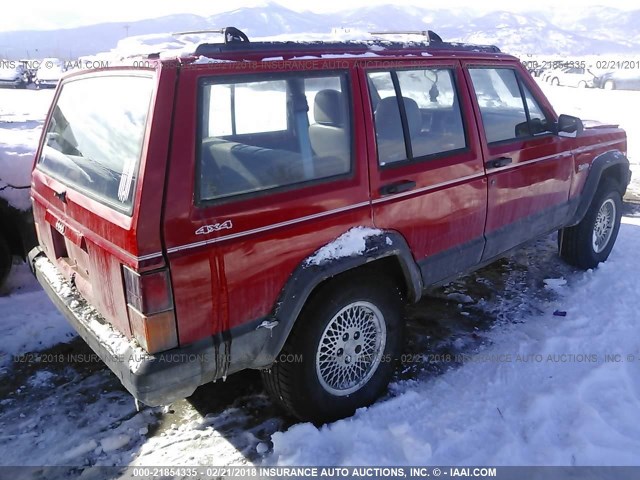 1J4FJ78S0TL252303 - 1996 JEEP CHEROKEE COUNTRY RED photo 4