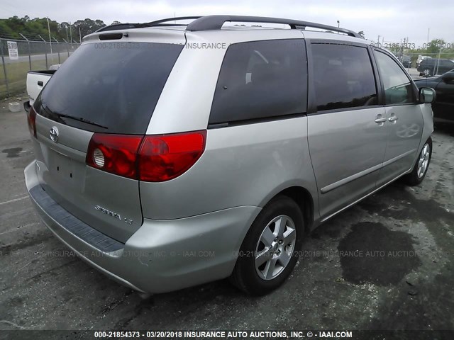 5TDZA23C86S444917 - 2006 TOYOTA SIENNA CE/LE TAN photo 4