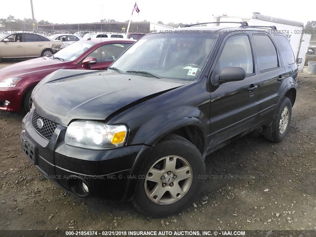 1FMYU04177KC04931 - 2007 FORD ESCAPE LIMITED BLACK photo 2