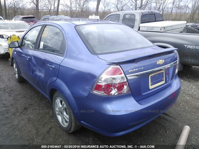 KL1TD56668B217750 - 2008 CHEVROLET AVEO LS BLUE photo 3