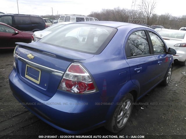 KL1TD56668B217750 - 2008 CHEVROLET AVEO LS BLUE photo 4