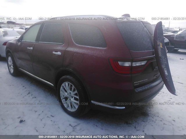 1C4RDJEG6EC594333 - 2014 DODGE DURANGO CITADEL MAROON photo 3