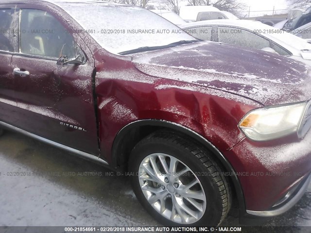 1C4RDJEG6EC594333 - 2014 DODGE DURANGO CITADEL MAROON photo 6