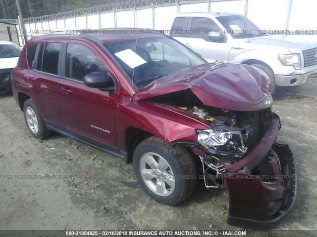 1C4NJCBA5ED801033 - 2014 JEEP COMPASS SPORT RED photo 1