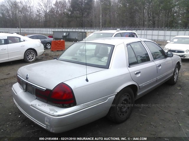 2MEFM74W05X604371 - 2005 MERCURY GRAND MARQUIS GS SILVER photo 4