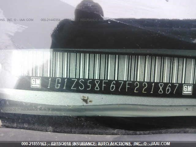 1G1ZS58F67F221867 - 2007 CHEVROLET MALIBU LS 灰色 照片 9
