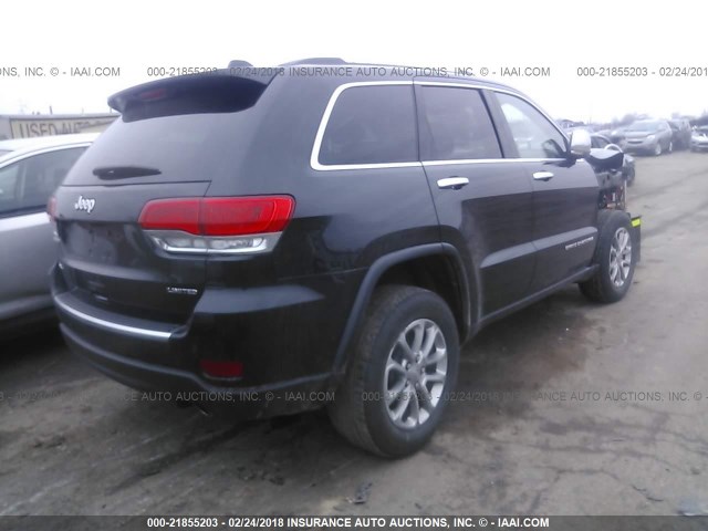 1C4RJFBG0FC956233 - 2015 JEEP GRAND CHEROKEE LIMITED BLACK photo 4