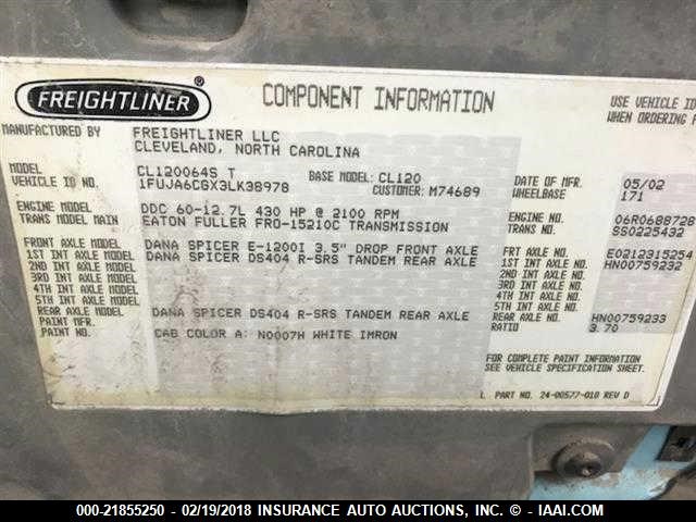 1FUJA6CGX3LK38978 - 2003 FREIGHTLINER CONVENTIONAL COLUMBIA 未知 照片 5