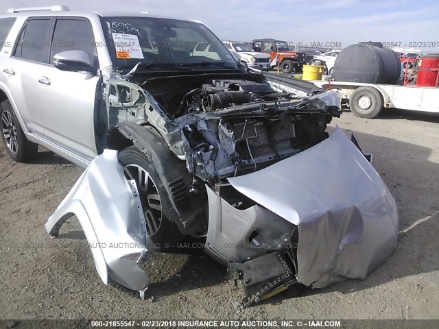 JTEBU5JR7F5269952 - 2015 TOYOTA 4RUNNER SR5/LIMITED/TRAIL/TRD RPO SILVER photo 6