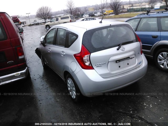 3N1CE2CP5FL401321 - 2015 NISSAN VERSA NOTE S/S PLUS/SV/SL/SR SILVER photo 3