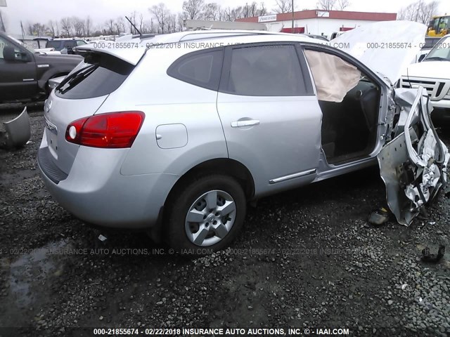 JN8AS5MT0EW611168 - 2014 NISSAN ROGUE SELECT S SILVER photo 4