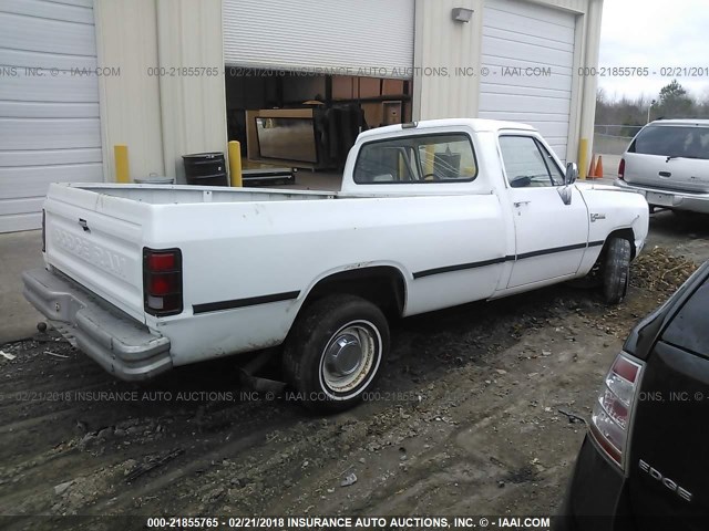 1B7GD14X8JS707790 - 1988 DODGE D-SERIES D150 WHITE photo 4