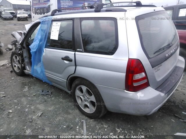 JF1SG65603H768464 - 2003 SUBARU FORESTER 2.5XS SILVER photo 3