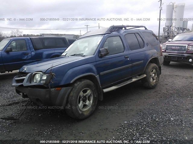 5N1ED28T54C673919 - 2004 NISSAN XTERRA XE/SE BLUE photo 2