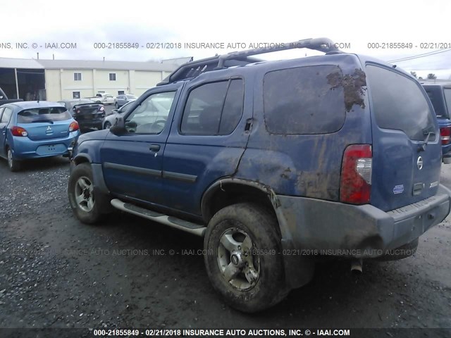 5N1ED28T54C673919 - 2004 NISSAN XTERRA XE/SE BLUE photo 3