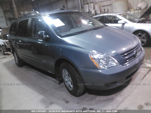 KNDMB233686267875 - 2008 KIA SEDONA EX/LX BLUE photo 1