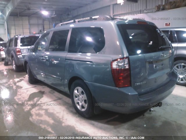 KNDMB233686267875 - 2008 KIA SEDONA EX/LX BLUE photo 3