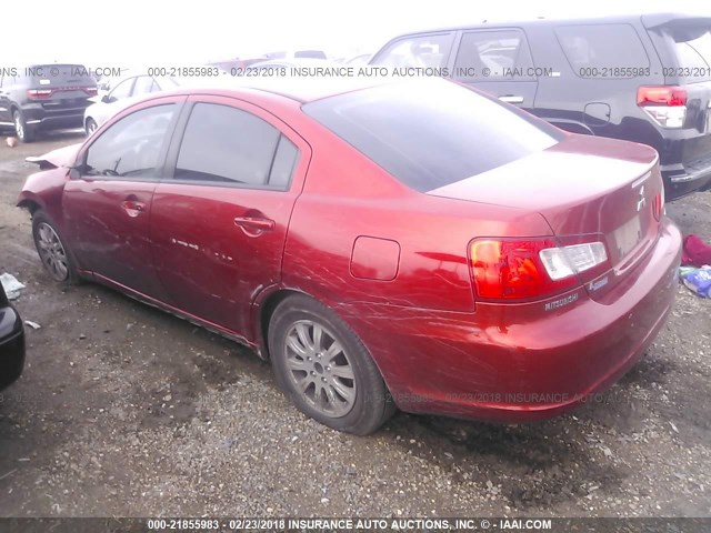 4A32B2FFXBE011133 - 2011 MITSUBISHI GALANT FE MAROON photo 3