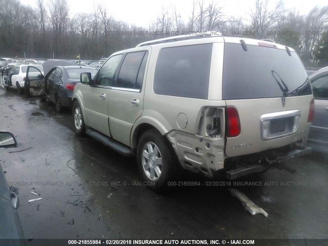 5LMFU28505LJ10796 - 2005 LINCOLN NAVIGATOR BEIGE photo 3