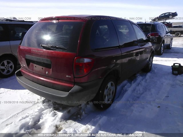 1D4GP25B03B110378 - 2003 DODGE CARAVAN SE RED photo 4