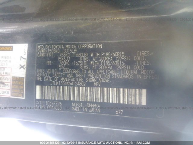 JTLKT334X64124802 - 2006 TOYOTA SCION XB BLACK photo 9