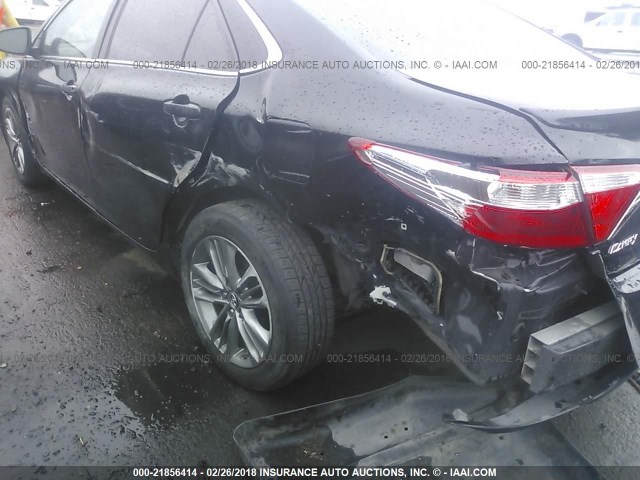 4T1BF1FK3FU041368 - 2015 TOYOTA CAMRY LE/XLE/SE/XSE BLACK photo 6