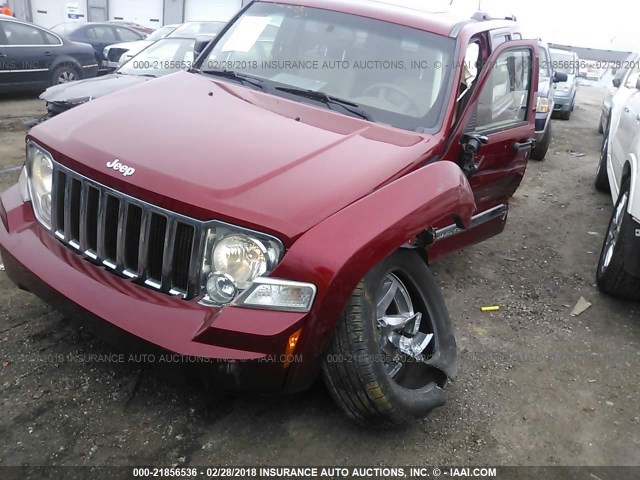 1J4PN5GKXAW147682 - 2010 JEEP LIBERTY LIMITED RED photo 2