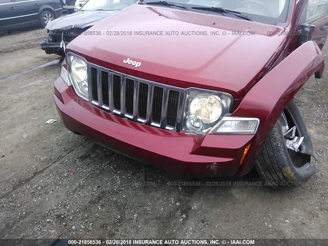 1J4PN5GKXAW147682 - 2010 JEEP LIBERTY LIMITED RED photo 6