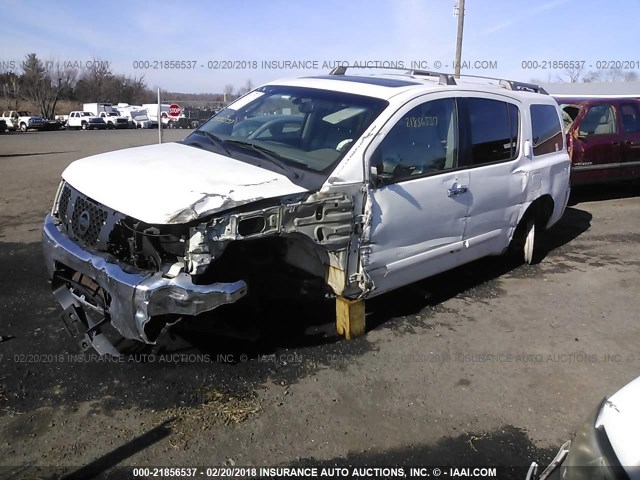 5N1AA08B04N742099 - 2004 NISSAN ARMADA SE/LE WHITE photo 2