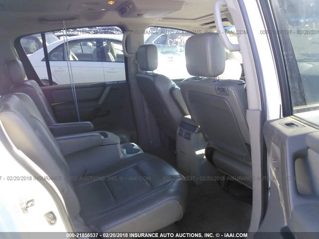 5N1AA08B04N742099 - 2004 NISSAN ARMADA SE/LE WHITE photo 8