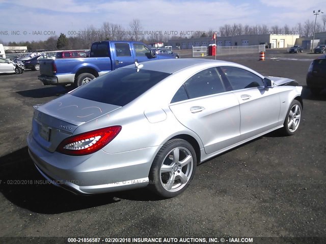 WDDLJ9BB8CA050064 - 2012 MERCEDES-BENZ CLS 550 4MATIC SILVER photo 4