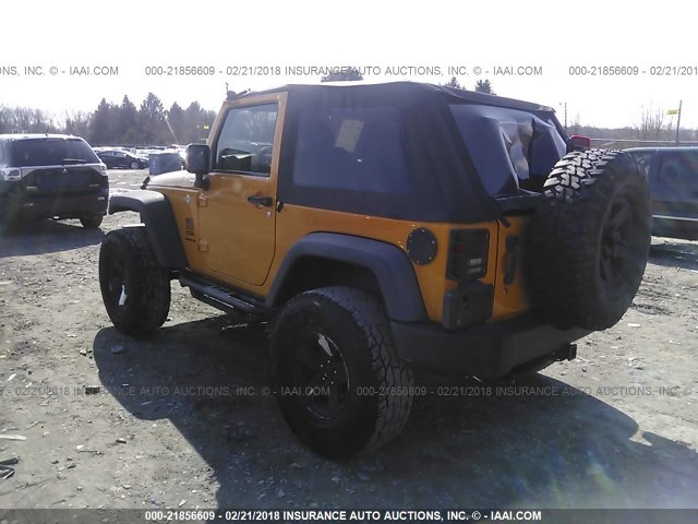 1C4AJWAG1CL147592 - 2012 JEEP WRANGLER SPORT ORANGE photo 3