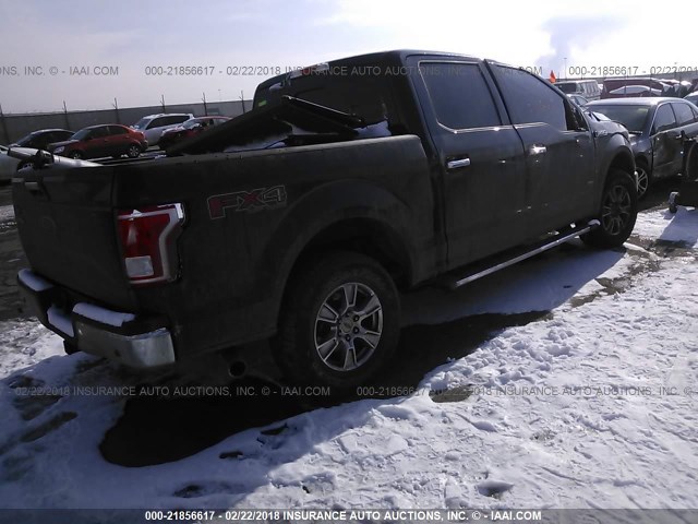 1FTEW1EG7FKD42512 - 2015 FORD F150 SUPERCREW BLACK photo 4