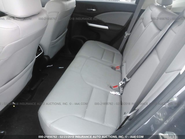 5J6RM4H9XFL000207 - 2015 HONDA CR-V TOURING GRAY photo 8